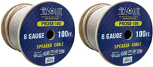 Charger l&#39;image dans la galerie, 2 Absolute USA PROS8100 8 Gauge Speaker Wire&lt;br/&gt;100&#39; 8 Gauge PRO PA DJ Car Home Marine Audio Speaker Wire Cable Spool