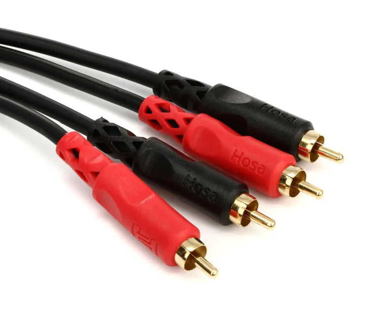 Hosa CRA-201AU Stereo Interconnect Dual RCA Cable - 3.3 foot