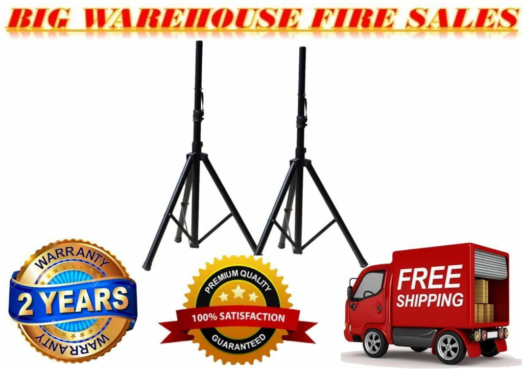 2 MR DJ PA DJ Speaker Universal Adjustable Height Tripod Stands
