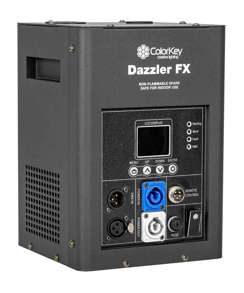 Colorkey CKU-7702 Cold Spark Machine Bundle 2 Dazzlers with Road Case - Black