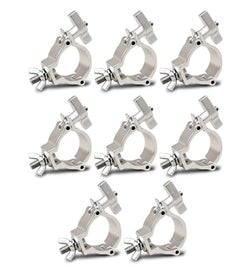 8 Galaxy Stage GS-C113PS Mini Light Duty Clamp Silver Lightweight Truss Mount Clamp for Lighting Fixtures