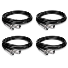 Load image into Gallery viewer, Hosa MCL-125 Microphone Cable DJ Package XLR3F to XLR3M (25 Feet) - 4 Pack