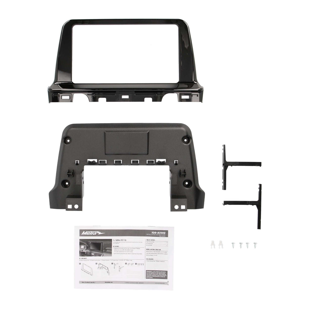 Metra 109-KI1HG Double DIN Dash Kit - Compatible Fits for Kia Seltos 2021 - 2023