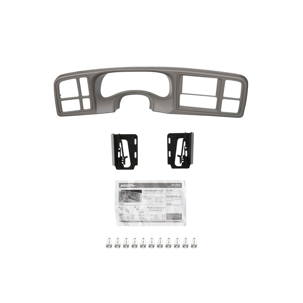Metra DP-3002SHL Double-DIN Car Stereo Dash Kit - Compatible Fits for GM Full-Size Trucks and SUVs 1999-2002