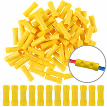 Load image into Gallery viewer, 100pcs 12-10 Gauge Butt Insulated Splice Terminals Electrical Crimp Connector