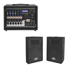 Load image into Gallery viewer, Peavey PVi DJ package with All in One Powered Mixer and pair of Passive Two-Way PA Speaker