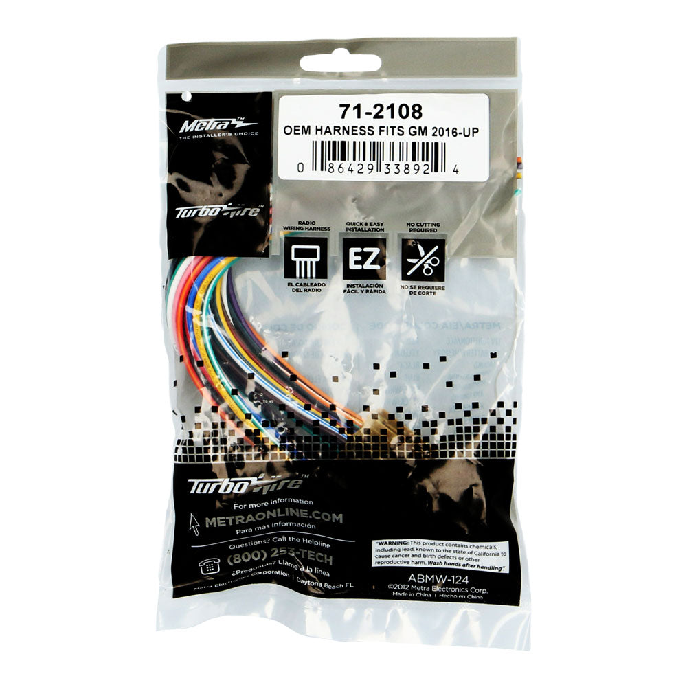Metra 71-2108 OEM Harness Compatible Fits for GM 2016-Up