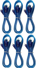 Load image into Gallery viewer, Absolute 6 Pack ABC-17 17 Feet Blue RCA Interconnect Audio Cables