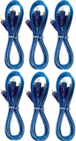 Absolute 6 Pack ABC-17 17 Feet Blue RCA Interconnect Audio Cables