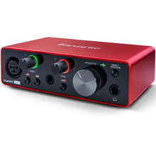 Load image into Gallery viewer, Focusrite Scarlett Solo 4rd Gen 2-In, 2-Out USB Audio Interface Bundle with Mic Stand + Pop Filter and XLR Cable