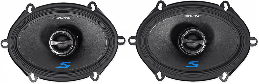 Alpine S-S57 5x7" Rear Factory Speaker Replacement Kit For 1997-1998 Lincoln Navigator + Metra 72-5512 Speaker Harness
