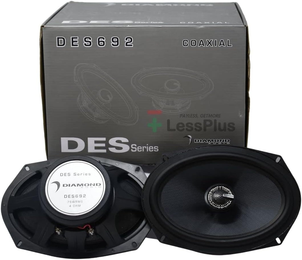 Diamond Audio DES692 6x9" 2-Way Coaxial Speaker with 25mm Aluminum Dome Tweeter