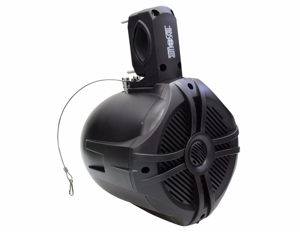 2 Absolute MPS65B Marine Wake Board Speakers RV 6.5" 200W RMS Wake Tower POD Enclosure Speaker