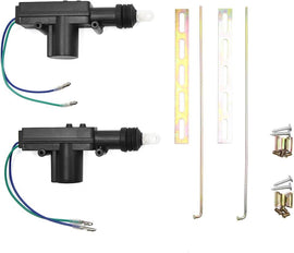 2 PACK POWER DOOR LOCK KIT UNIVERSAL CAR ACTUATORS 12-VOLT MOTOR