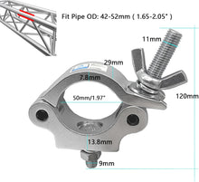 Load image into Gallery viewer, MR DJ DTC4 Universal 2" Pro Aluminum Stage Lighting Clamp Mounting