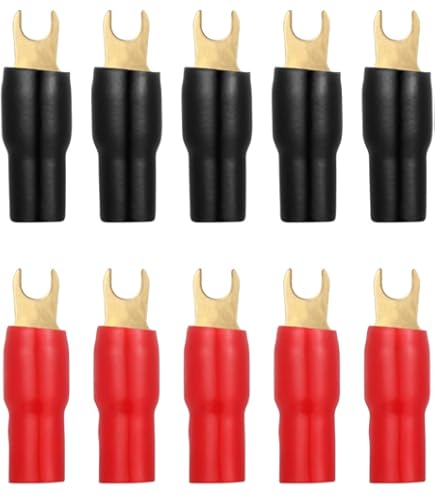 Install Bay US810 Spade Terminal Connectors 8Ga #10 5Pr Red/Black