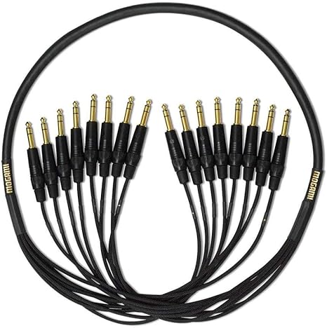 Mogami GOLD 8 TRSTRS-25 8 x 1/4" TRS Male to 8 x 1/4" TRS Male Fan-Out Audio Snake Cable - 25 foot