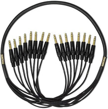 Load image into Gallery viewer, Mogami GOLD 8 TRSTRS-25 8 x 1/4" TRS Male to 8 x 1/4" TRS Male Fan-Out Audio Snake Cable - 25 foot