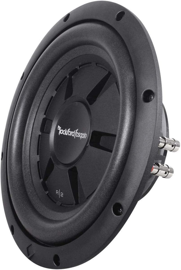 2 Rockford Fosgate Prime R2SD4-10 prime stage  400W Max (200W RMS) 10" shallow mount dual 4-ohm voice coils subwoofer