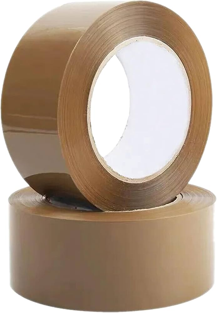 American Terminal 24 Rolls Brown Packing Tape 3" x 110 Yards Strong Heavy Duty Sealing Adhesive Tapes for Moving Packaging Shipping Office and Storage (1x 24 Rolls)