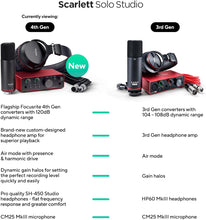 Load image into Gallery viewer, Focusrite Scarlett Solo Studio USB Audio Interface &amp; Recording Bundle