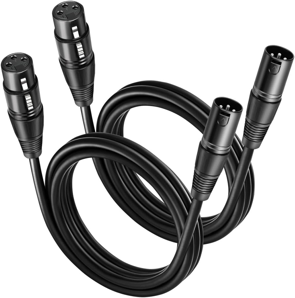 2 MR DJ CXMXF3 3' XLR Male to XLR Female Microphone Balanced Instrumental Dj XLR Interconnect Cable