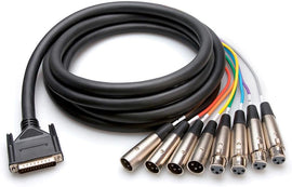 Hosa AES805Y AES/EBU Breakout Snake, DB-25 to 4 XLR Male & 4 XLR Female, 16.5 Feet