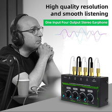 Charger l'image dans la galerie, MR DJ Microamp HA400PRO Ultra-compact 4-channel stereo headphone amplifier