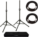 2 Ultimate Support TS-90B TeleLock Series Lift-assist Aluminum Speaker Stand Bundle