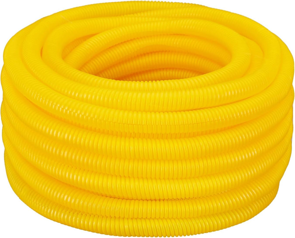 MR DJ DSLT34YL 100' 3/4" 19mm Yellow Split Wire Loom Conduit Tubing Sleeve Tube