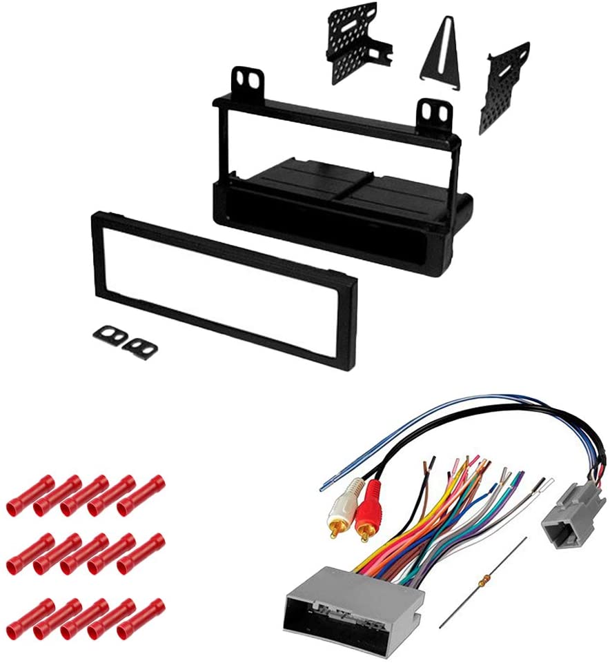 American Terminal  KIT5802 Single Din Car Stereo Dash Kit + Harness Ford Lincoln Mercury Mazda 1995-2010