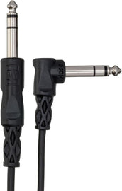 Hosa CPP-105R Interconnect Cable - 1/4-inch TS Male to Right-angle 1/4-inch TS Male - 5 foot