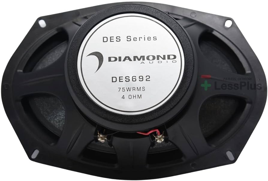 Diamond Audio DES692 6x9" 2-Way Coaxial Speaker with 25mm Aluminum Dome Tweeter
