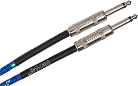 Hosa 3GT-PAK Cloth Guitar Cable, Hosa Straight to Same, 18 ft, Assorted Colors, 10 pc