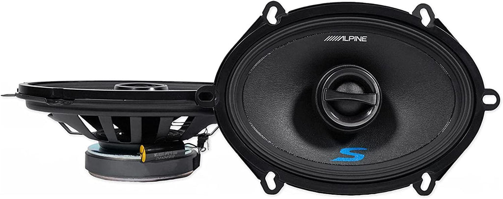 Alpine S-S57 5x7 (6x8) Speaker Two Pairs 2-Way Coaxial Speakers Bundle