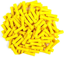 Load image into Gallery viewer, Install Bay YVBC Yellow Vinyl Butt Connector 12-10 Gauge - Package of 100