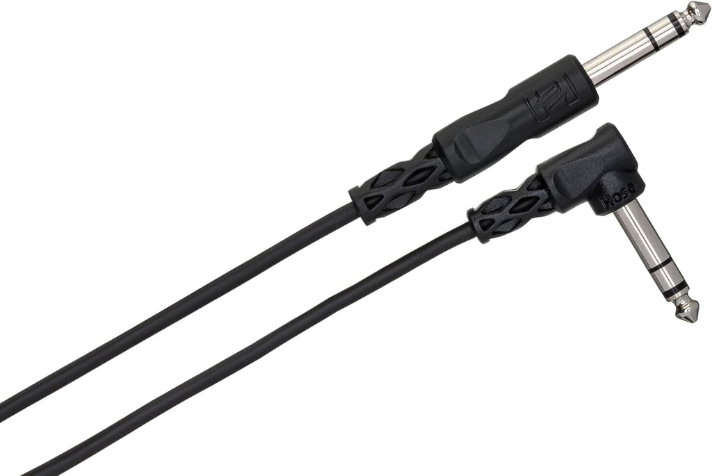 Hosa CPP-103R Interconnect Cable 1/4-inch TS Male to Right-angle 1/4-inch TS Male 3 foot
