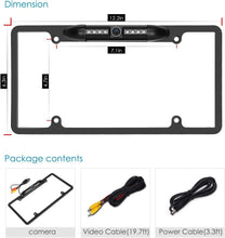 Charger l&#39;image dans la galerie, Backup Camera Front or Rearview Reverse License Plate Black Frame for Pioneer MVH-300EX MVH300EX