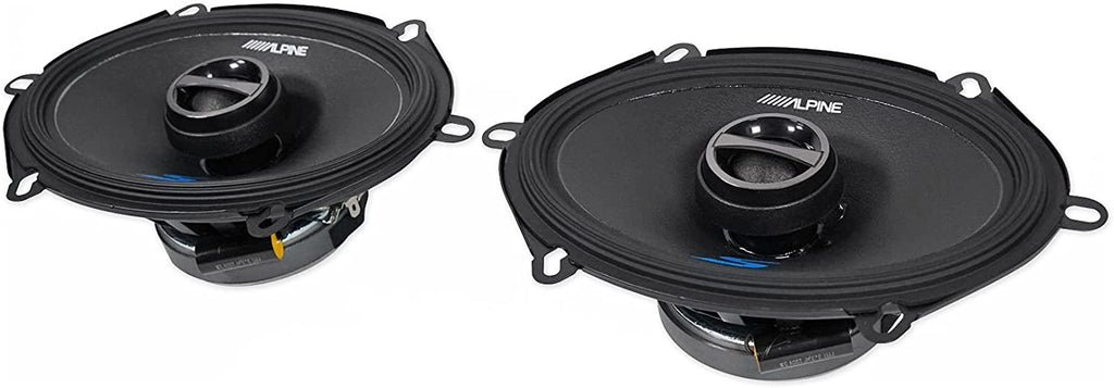 Alpine S-S57 5x7" Rear Factory Speaker Replacement Kit For 2007-2008 Ford F-150 + Metra 72-5600 Speaker Harness
