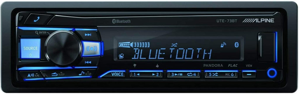 ALPINE UTE-73BT Digital Media Bluetooth Car Stereo Receiver w/USB+AUX Cable