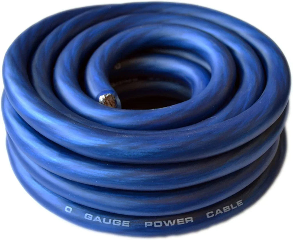 Absolute P020BL Premium 0 Gauge 20 Feet Power Cable Blue