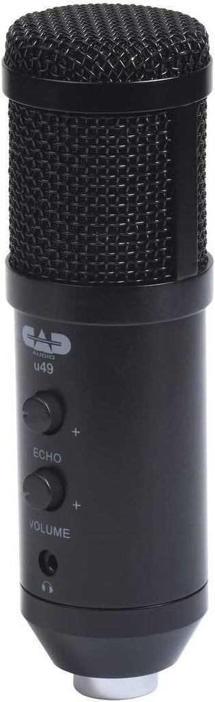 CAD Audio U49 USB Large Format Side Address Studio Microphone with Headphone Monitor and Echo