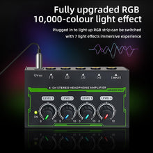 Charger l'image dans la galerie, MR DJ Microamp HA400PRO Ultra-compact 4-channel stereo headphone amplifier
