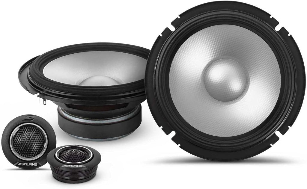 2 Pair Alpine S2-S65C 6-1/2" Component 2-Way Speaker System Bundle