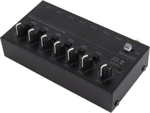 Load image into Gallery viewer, MR DJ MIX600 Ultra Low-Noise 6-Channel Line Mixer Stereo/Single Track Switch Microphone