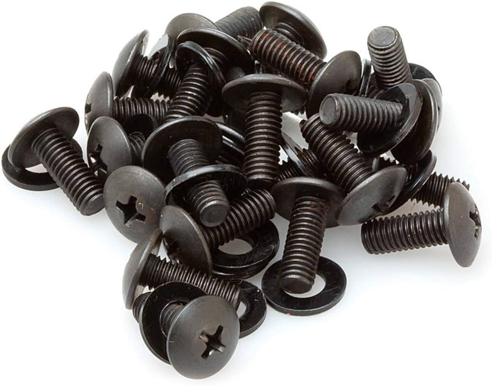 2 Hosa RMC-180 Standard Audio Rack Moutning Screws and Washers, 48 Pieces