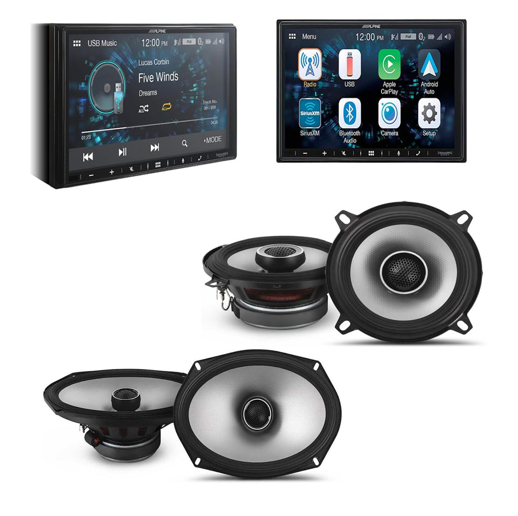 Alpine ILX-W670 Digital Indash Receiver, S2-S69 6x9" & S2-S50 5.25" Speakers