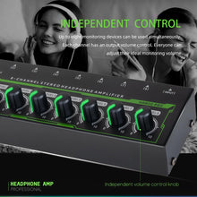 Charger l'image dans la galerie, MR DJ Microamp HA800PRO Ultra-compact 8-channel stereo headphone amplifier
