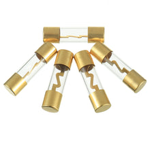 Charger l&#39;image dans la galerie, 10  AGU fuse 60 Amp AGU gold plated fuses round glass fuse