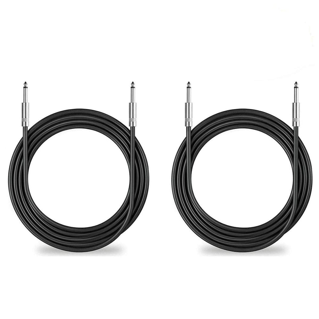 2 Pro DJ PA Karaoke 1/4" Male to 1/4" Male Audio Amp Speaker Wire Cable 25'